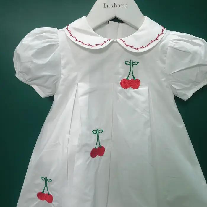 Jupe trapèze en coton blanc pour filles