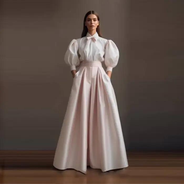 Jupe de Bal Maxi Rose Blush pour Femme