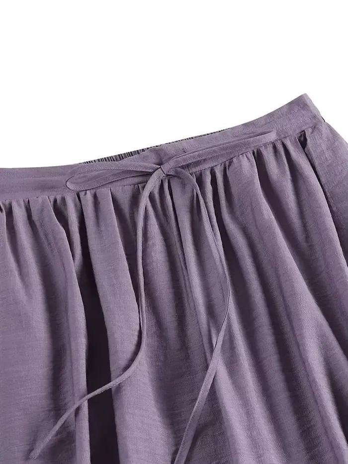 Jupe plissée trapèze fluide pour femme