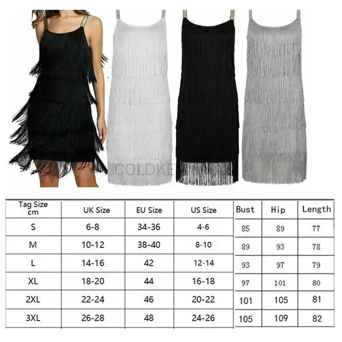 Robe courte à franges pour femme