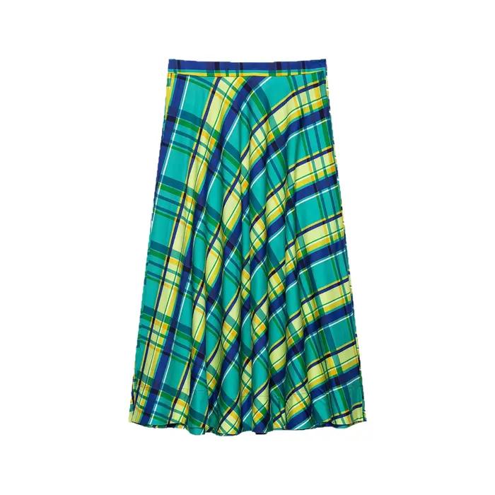 Jupe mini à carreaux taille haute