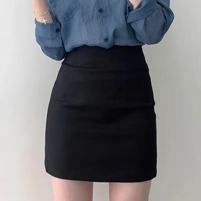 Mini jupe courte taille haute pour femme