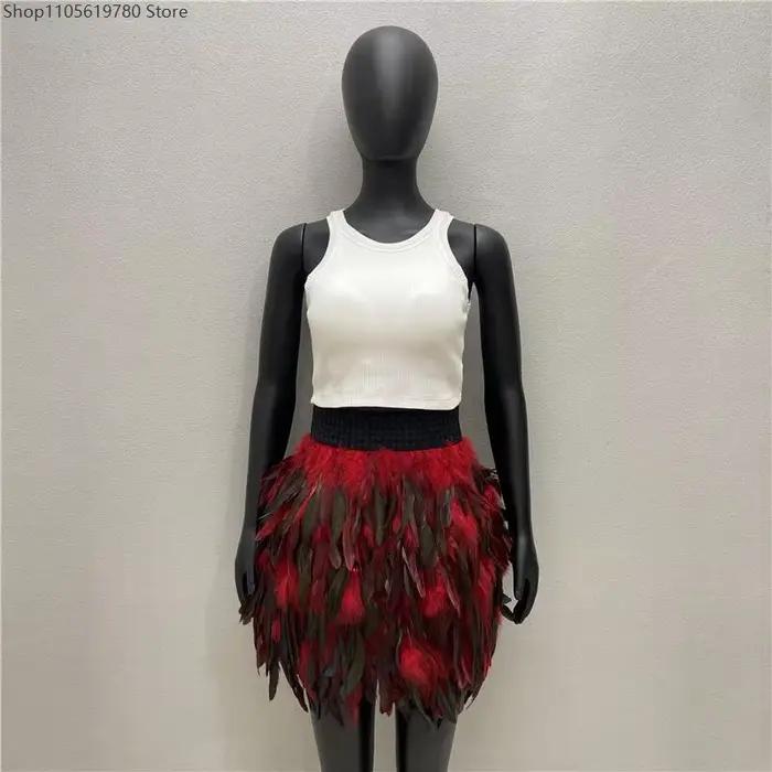 Jupe courte à plumes pour femme, idéale pour les soirées, bals de promo, Halloween, mascarades, bars punk, festivals, carnavals et spectacles sur scène
