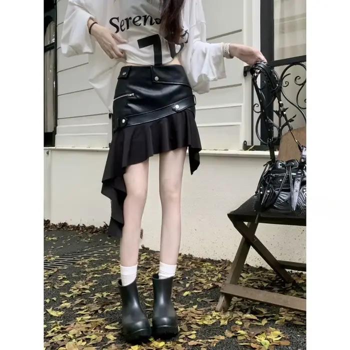 Jupe midi rétro pour femmes en automne