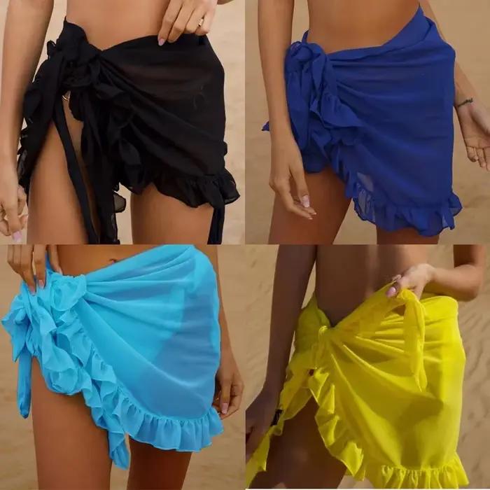Jupe courte de plage pour femme