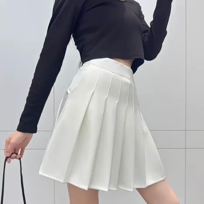 Jupe plissée à taille élastique