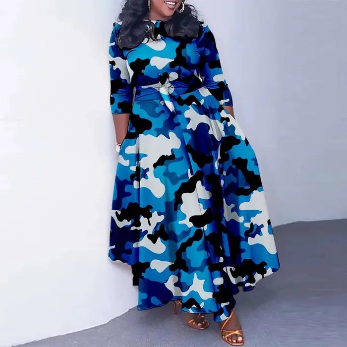 Robe de soirée de bal imprimée Camouflage