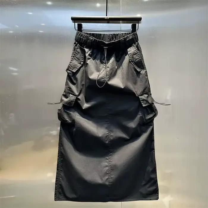 Jupe longue Cargo Y2k pour femmes