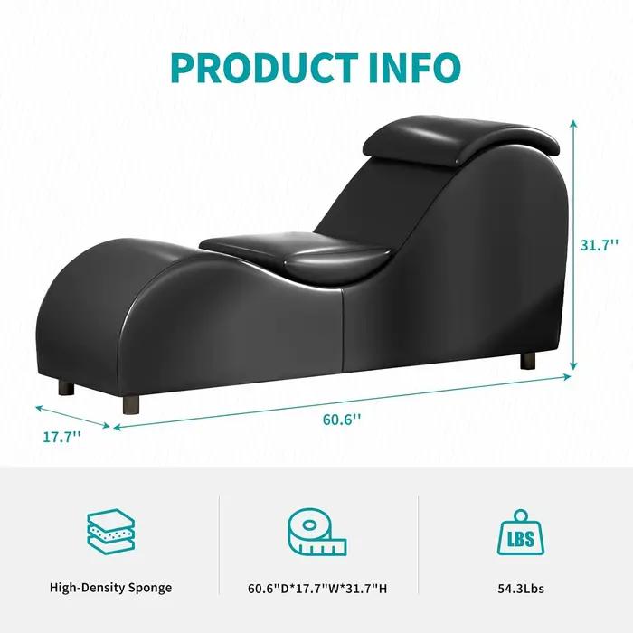Chaise longue de yoga ergonomique incurvée de 60 pouces pour adultes, idéale pour les étirements, la relaxation, les exercices en intérieur et le repos quotidien