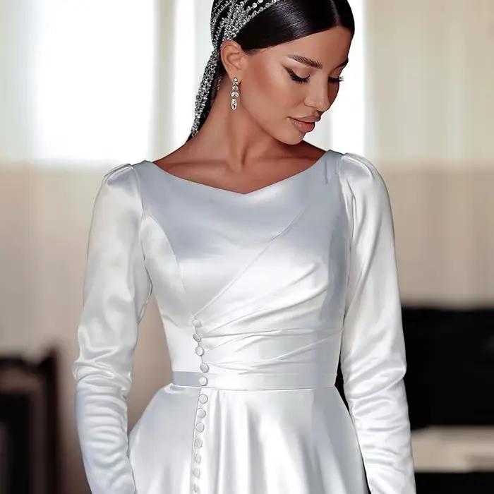 Robe de mariée trapèze blanche