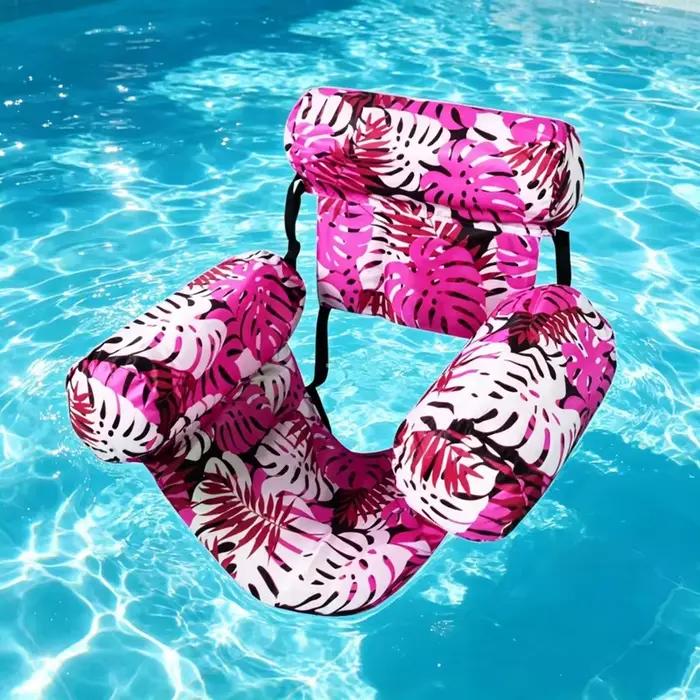 Chaise longue gonflable pour piscine avec accoudoirs et dossier pour adultes, chaise flottante portable pour piscine, lac, plage, relaxation estivale