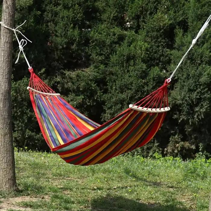 Hamac de loisirs durable pour une personne, chaise suspendue de voyage, lit suspendu, hamacs décontractés pour patio, jardin, cour, extérieur, intérieur avec sac de transport