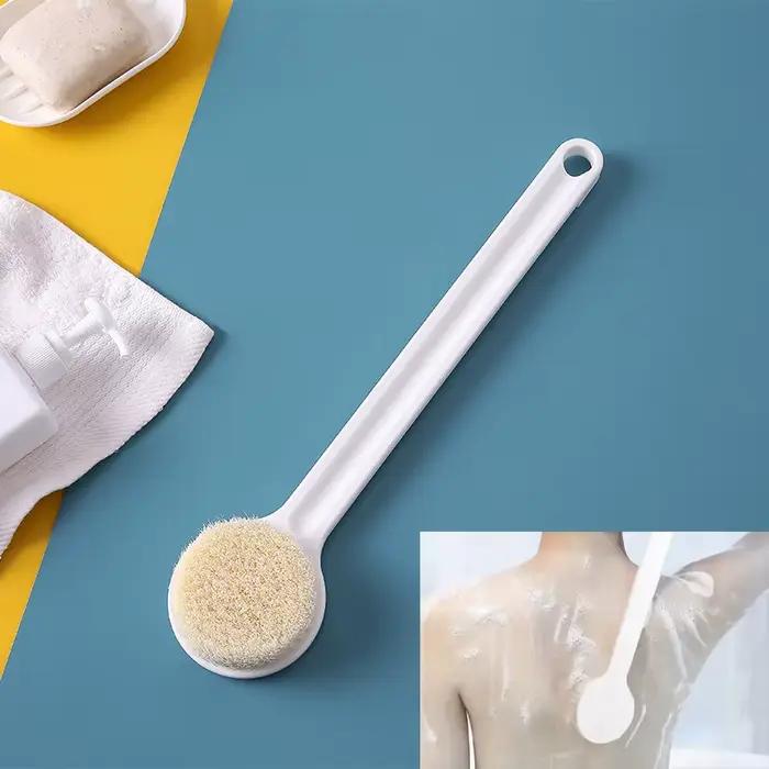 Brosse de douche à long manche pour le dos, poils doux, exfoliante pour le corps, pour la santé de la peau, accessoires de bain