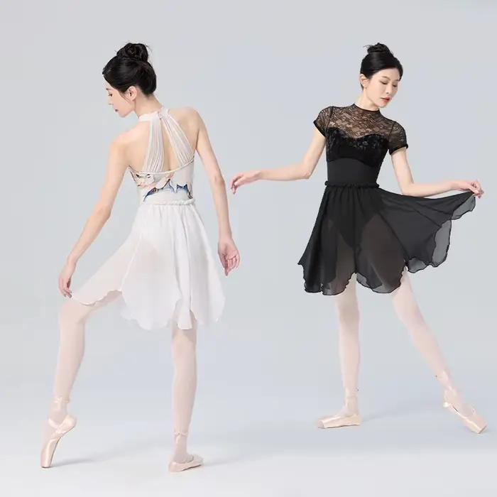 Jupe de Ballet en Mousseline de Soie Polyvalente pour Femmes Adultes Occasions Spéciales Danse Classique Théâtre Patinage Sur Glace
