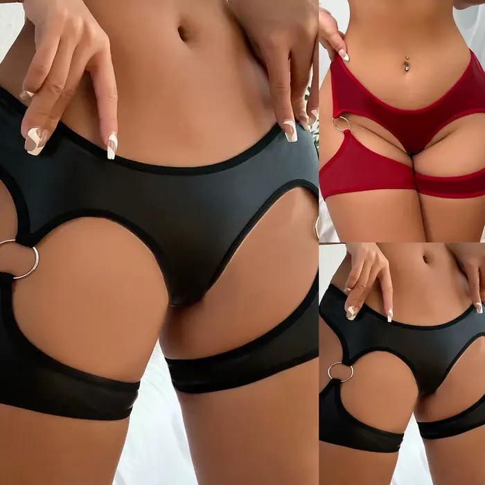 Lingerie pour femmes 1 pièce body en cuir Lingerie Sexy découpe O Rring détail jarretière solitaire Lingerie Lingerie pour femmes Sexy