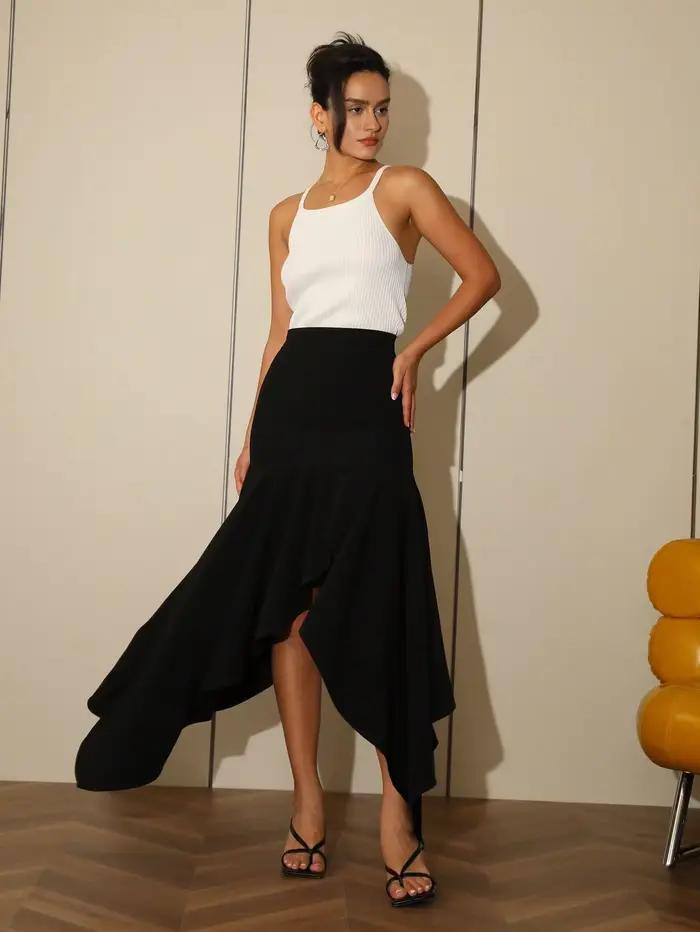 Jupe taille haute pour femme