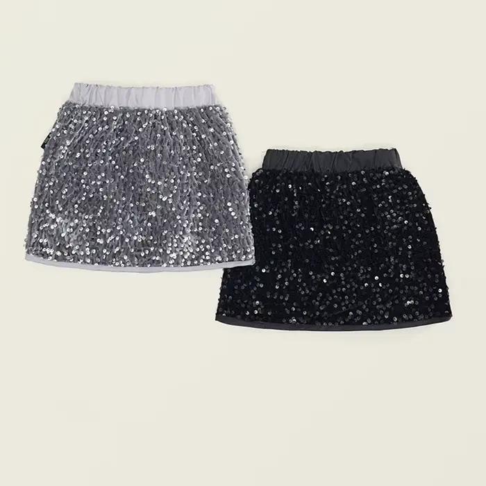 Jupe courte polyvalente à paillettes pour filles