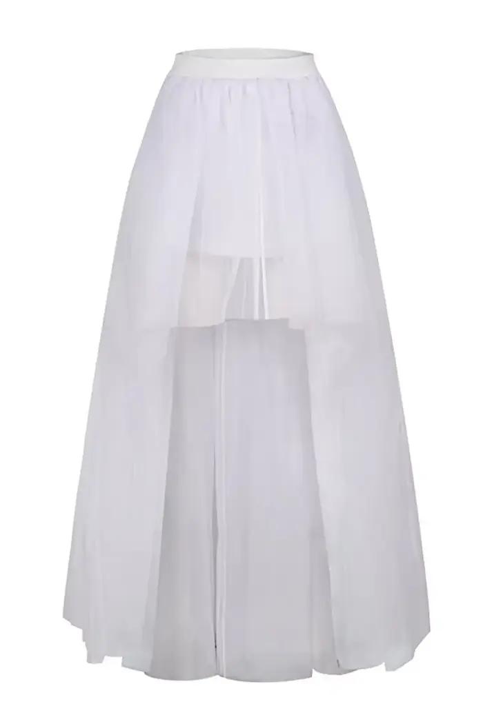 Jupon Long en Tulle Noir pour Femme