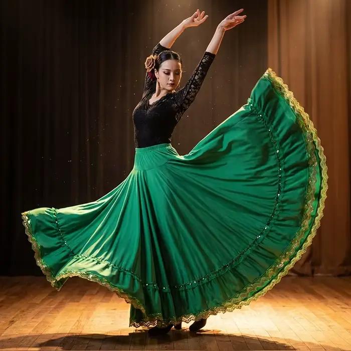 Jupe de danse flamenco espagnole pour femme