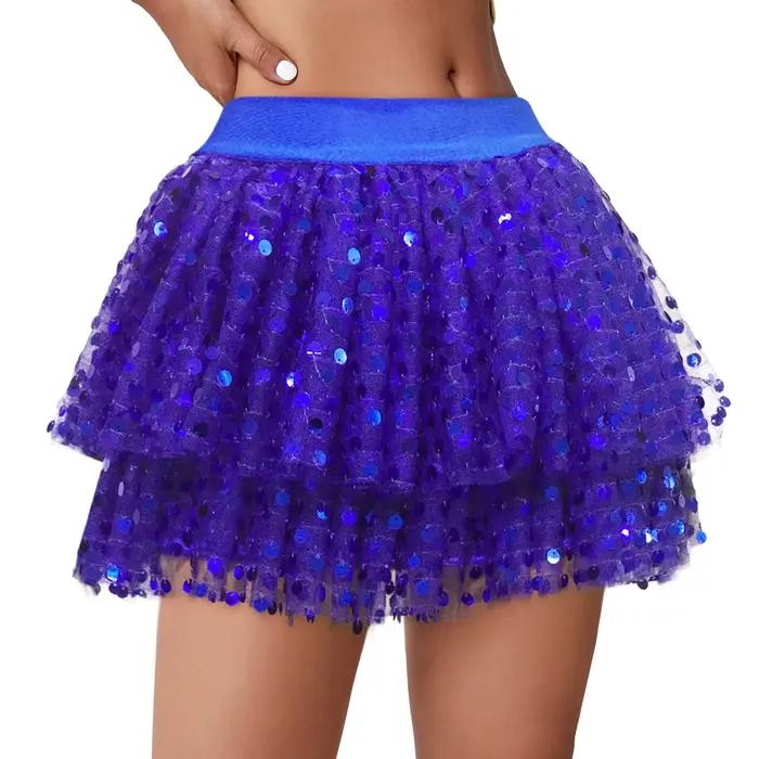 Femmes paillettes mode a-ligne jupe