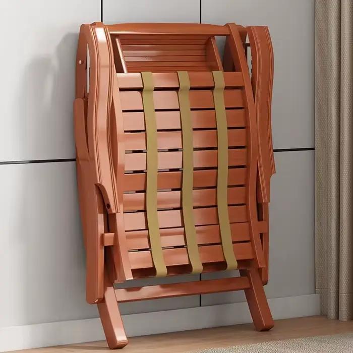 Chaise à bascule en bambou naturel avec pédale de Massage, Chaise longue pliable pour voyage, mobilier d'extérieur, salon, chambre à coucher