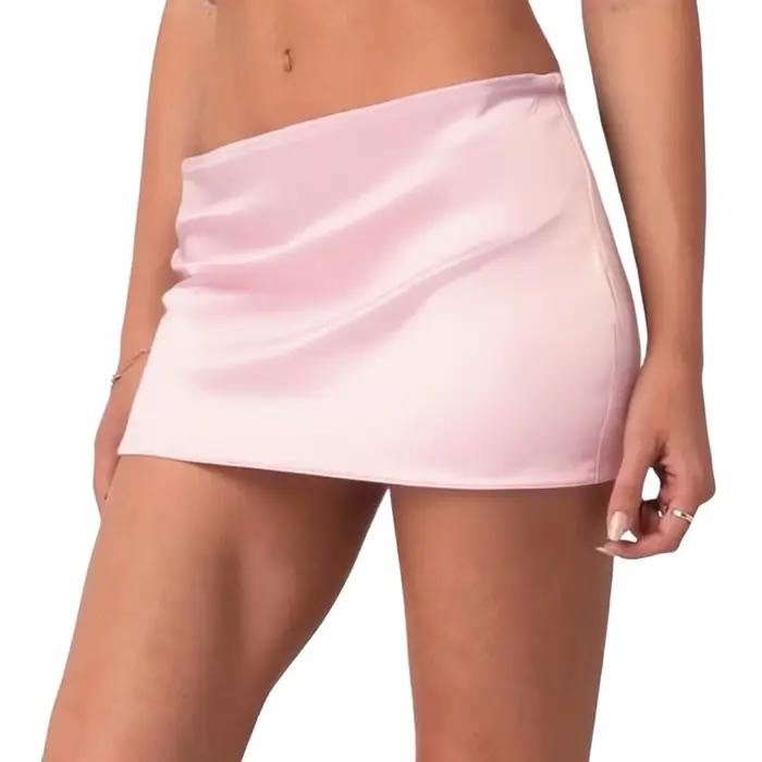 Mini-jupe pour femmes, taille basse