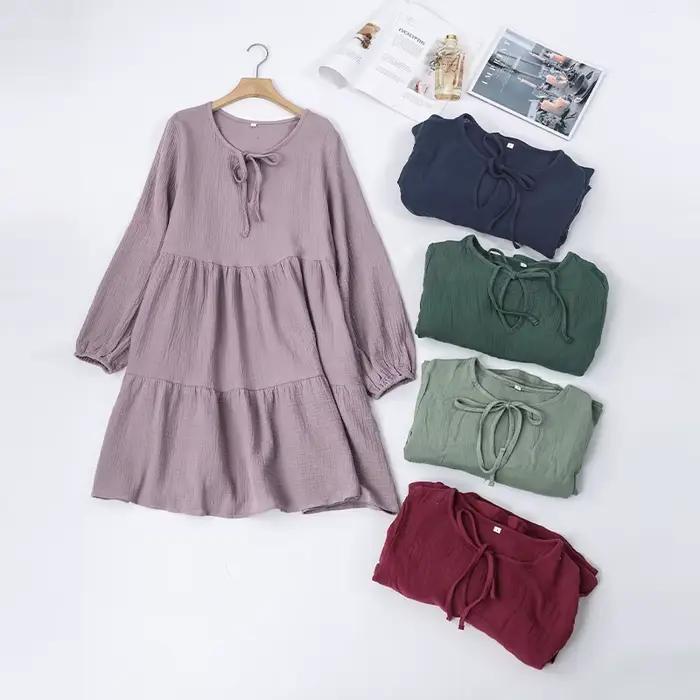 Robe en mousseline 100% coton pour femmes