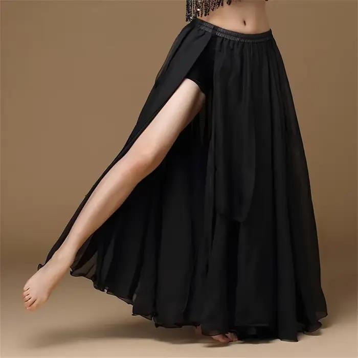 Jupe de danse du ventre fendue pour femme