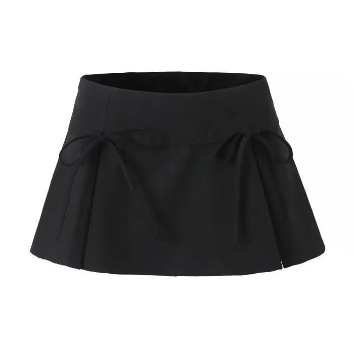 Balletcore Mini jupe avec nœud taille basse