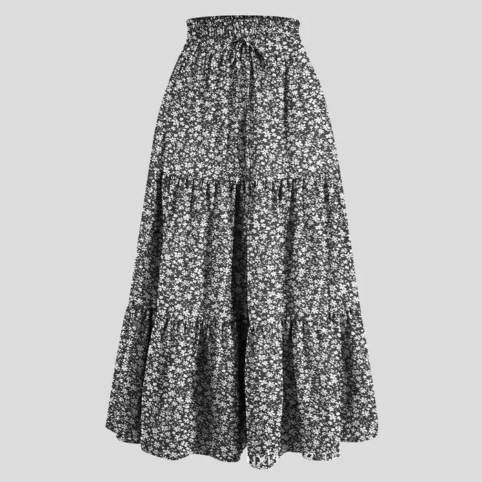 Jupe bohème à imprimé floral pour femmes