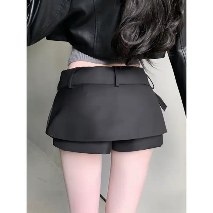 Jupe courte polyvalente noire pour femme