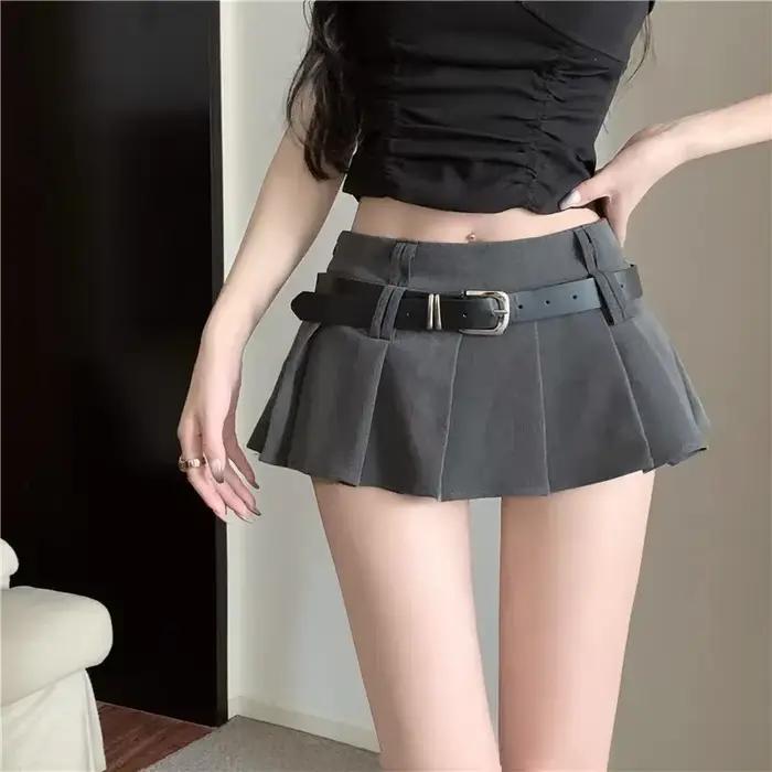 Mini jupe taille haute pour femmes