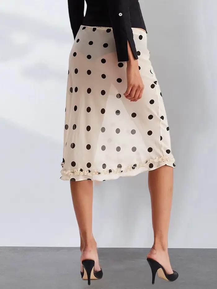 Jupe mi-longue transparente pour femme