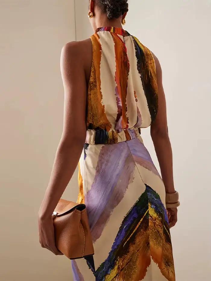 Ensemble jupe imprimée à la mode pour femmes