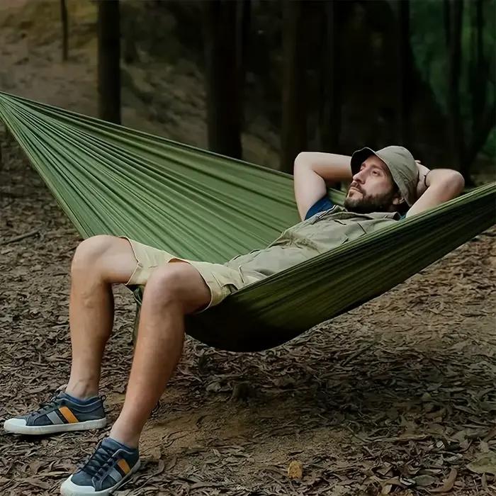 1 ensemble de hamac avec sangles et sac de rangement, adapté aux pique-niques sur la plage, la randonnée, chaises longues d'extérieur légères et durables, lanières