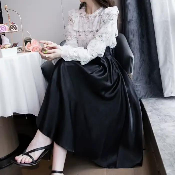 Jupe femme luxe élégant longue Maxi