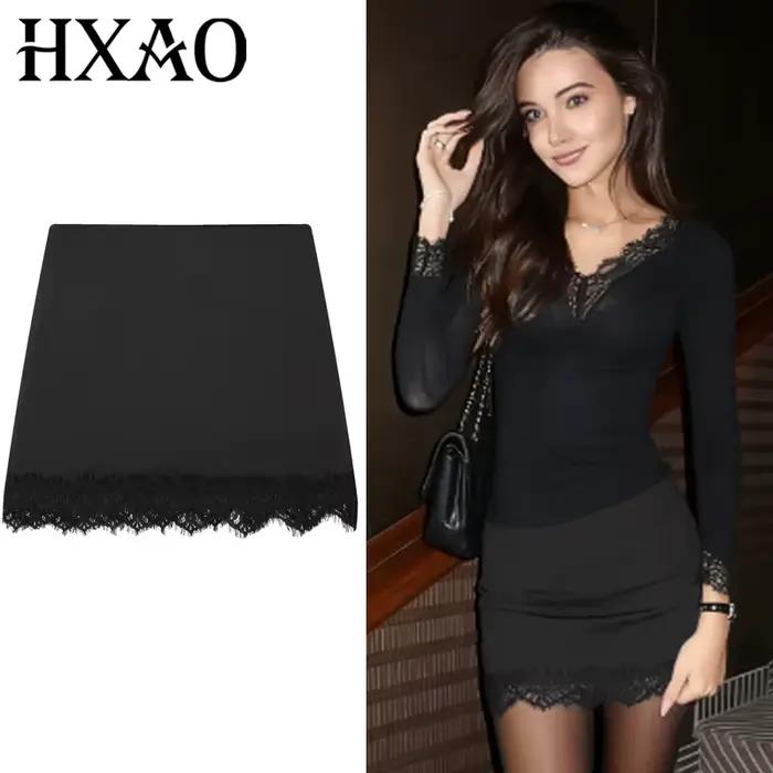 HXAO Satin dentelle jupe Shorts femmes