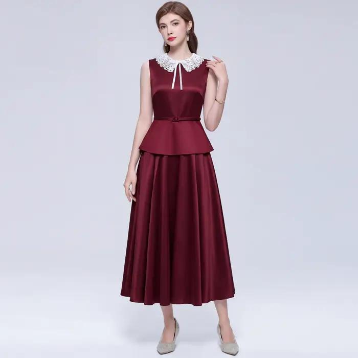 Nouvelle Robe Longue de Soirée Élégante Française d'Été pour Femme