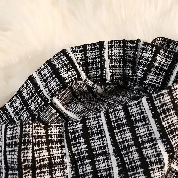 Jupe trapèze taille haute rétro pour femme