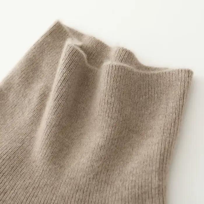 Robe à col roulé en laine mérinos