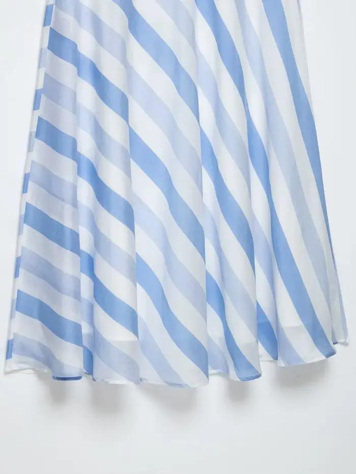 Jupe élégante rayée de marque pour femme