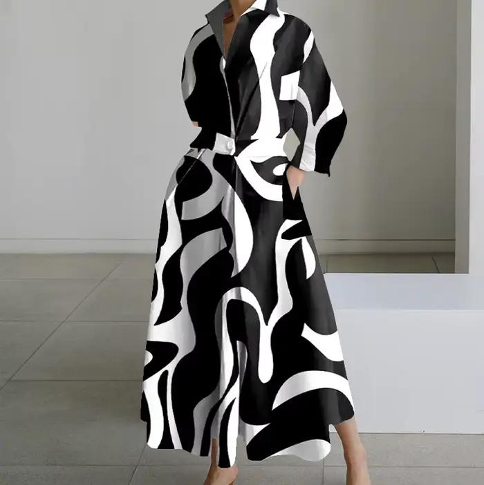 Robe longue taille haute pour femmes