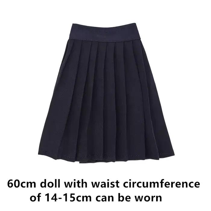 Jupe plissée noire pour vêtements beurre 60cm
