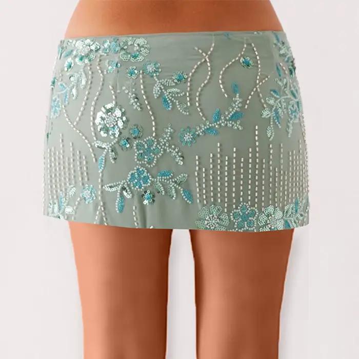 Femmes moulante jupe à paillettes