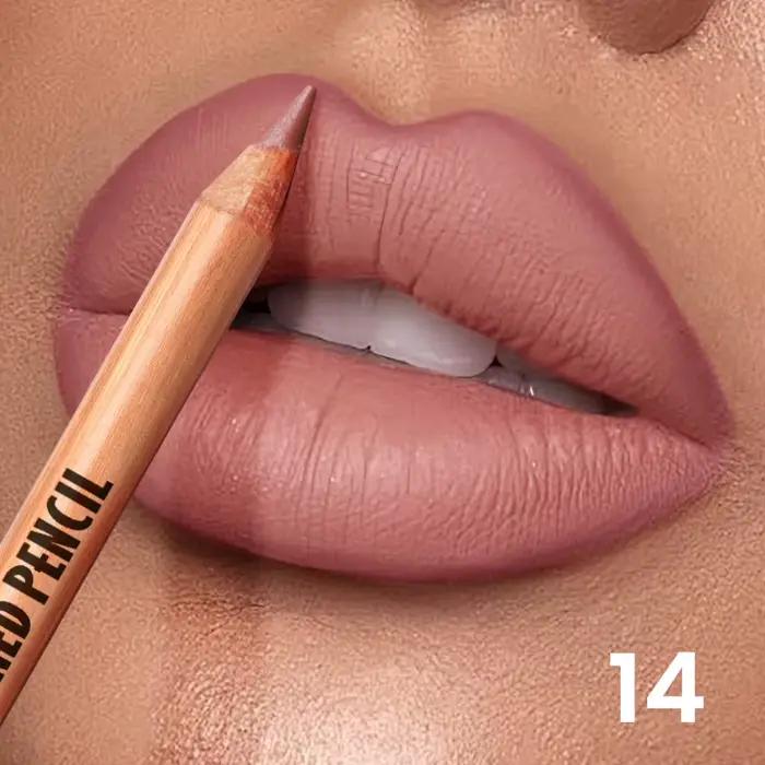 Crayon à lèvres waterproof longue tenue, lisse, définit le contour des lèvres, anti-bavures, maquillage quotidien pour les lèvres