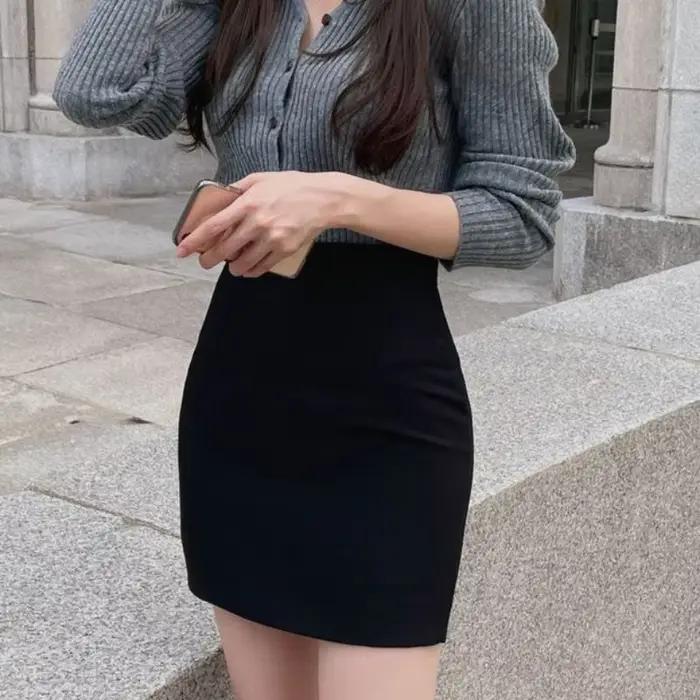 Jupe courte moulante de bureau pour femmes