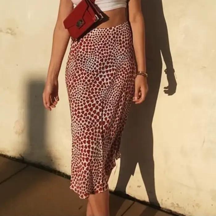 Klacwaya-Jupe crayon taille haute pour filles