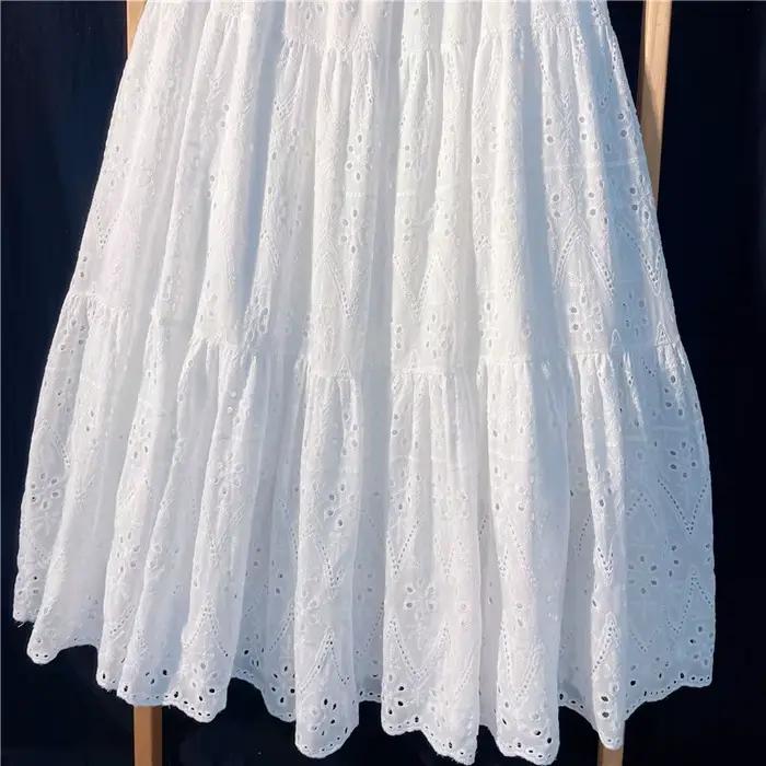 Élégante jupe en coton brodé amissié pour femmes