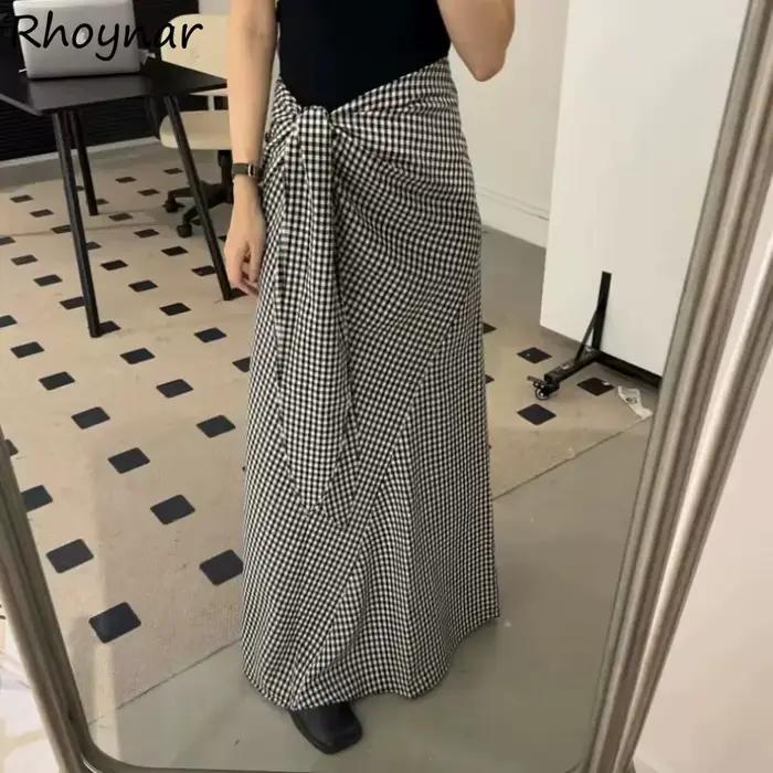 Jupe plissée à carreaux pour femme