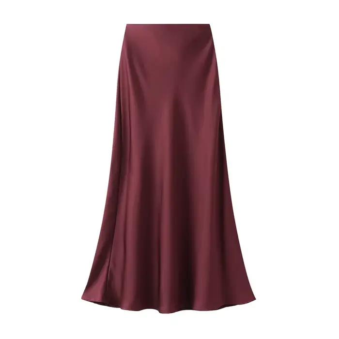 Jupe en Satin artificiel astique pour Femme